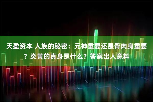 天盈资本 人族的秘密：元神重要还是骨肉身重要？炎黄的真身是什么？答案出人意料