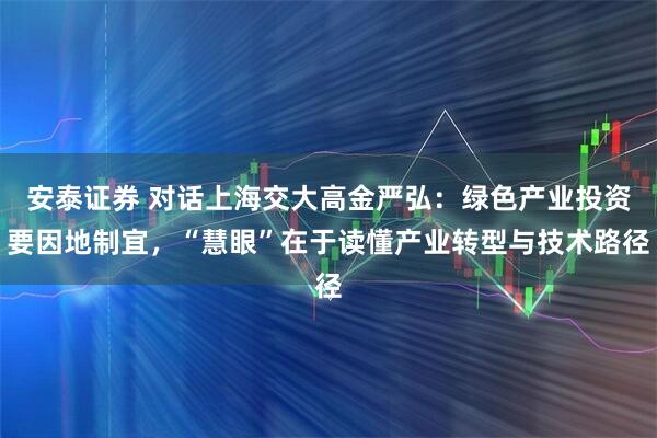 安泰证券 对话上海交大高金严弘：绿色产业投资要因地制宜，“慧眼”在于读懂产业转型与技术路径